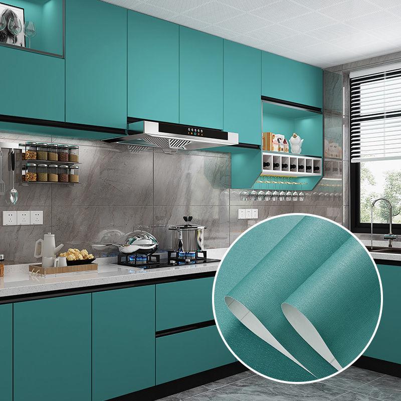 Shiny Black DIY Self Adhesive Kitchen Cabinets Wallpaper Waterproof Wall Stickers Vinyl Contact Paper Renovation Home Decor Film