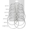 6 Pairs Fashion Hoop Earrings Set For Women Silver Color Round Circle Earring Studs Female Trendy Ladies Party Jewelry Gift