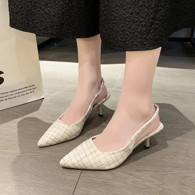 Fashion 2024 Spring and Autumn New High Heel Women's Shoes  A Small Crowd with Pointed Thin Heels and Shallow Mouth Sexy Single Shoes