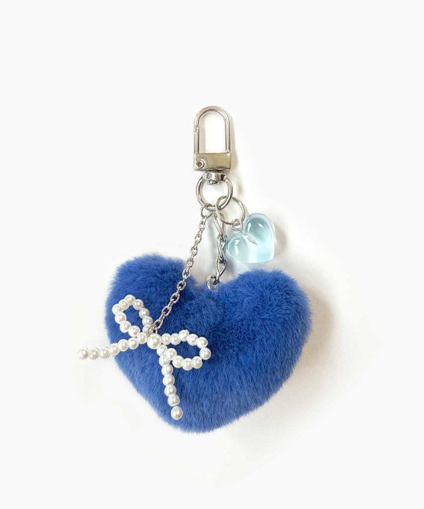 MONOFLUX Double Heart Ribbon Keyring