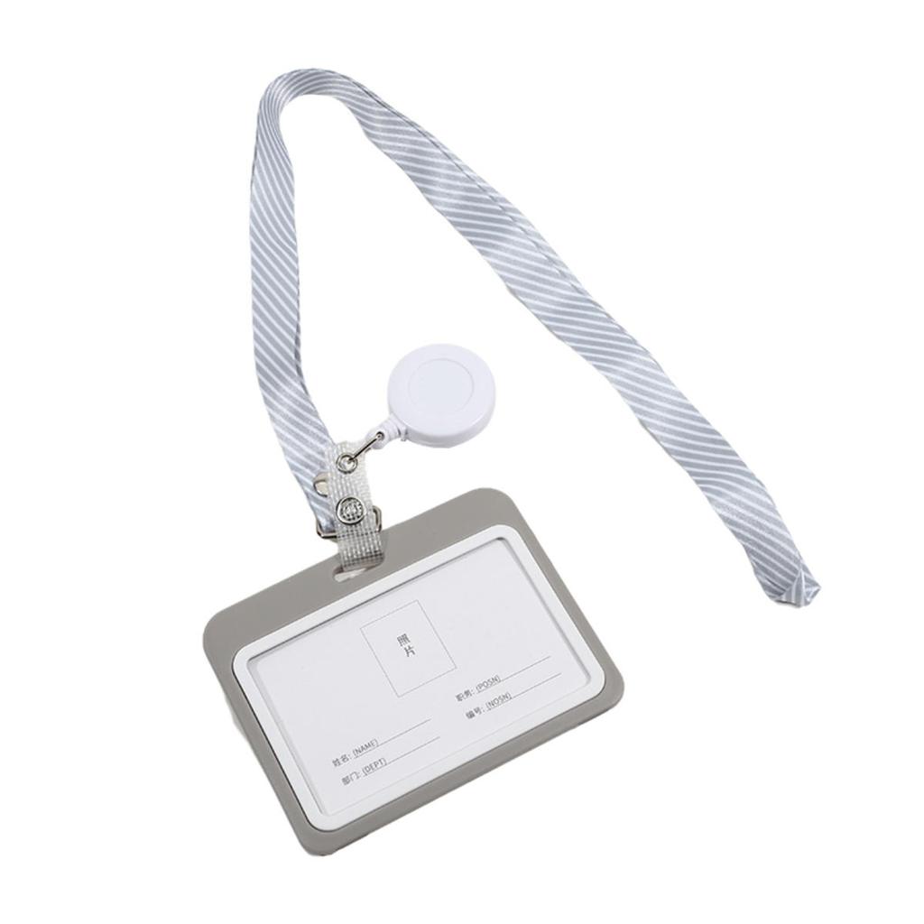 Lanyards Credential Holder Transparent Retractable Badge Reel with Lanyard Nurse Accessories for Work Removable ID Card Holder