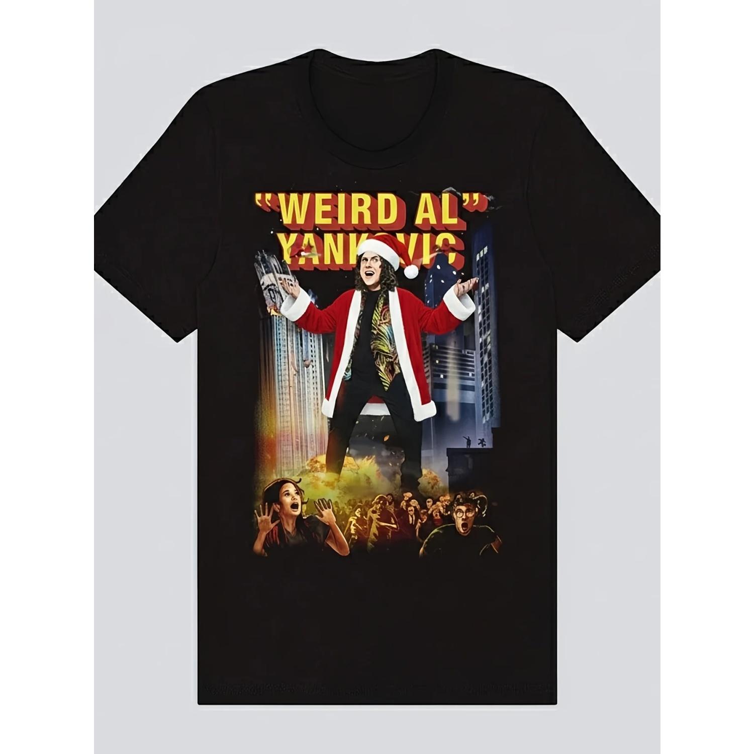 

Мужская футболка Weird Al Jankovic _Bigger and Weirder Christmas_ Забавная Шутка Музыкальная Атмосфера Подходит для Любого Сезона S чёрный