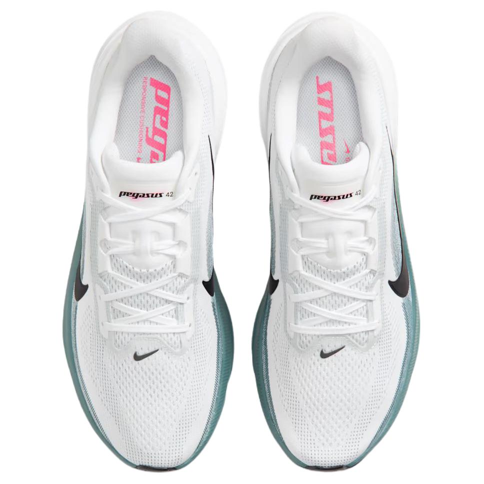 Nike Pegasus 42 Abrasion Resistant Breathable Running Shoes Men's White Black Green IB1873-110