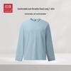 Hodo Men's Pure Cotton Two-Needle Knit Long Sleeve T-Shirt