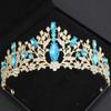 Baroque Vintage Princess Queen Bridal Crown Headwear Crystal Tiara for Women Wedding Crown Hair Dress Accessories Jewelry Crown