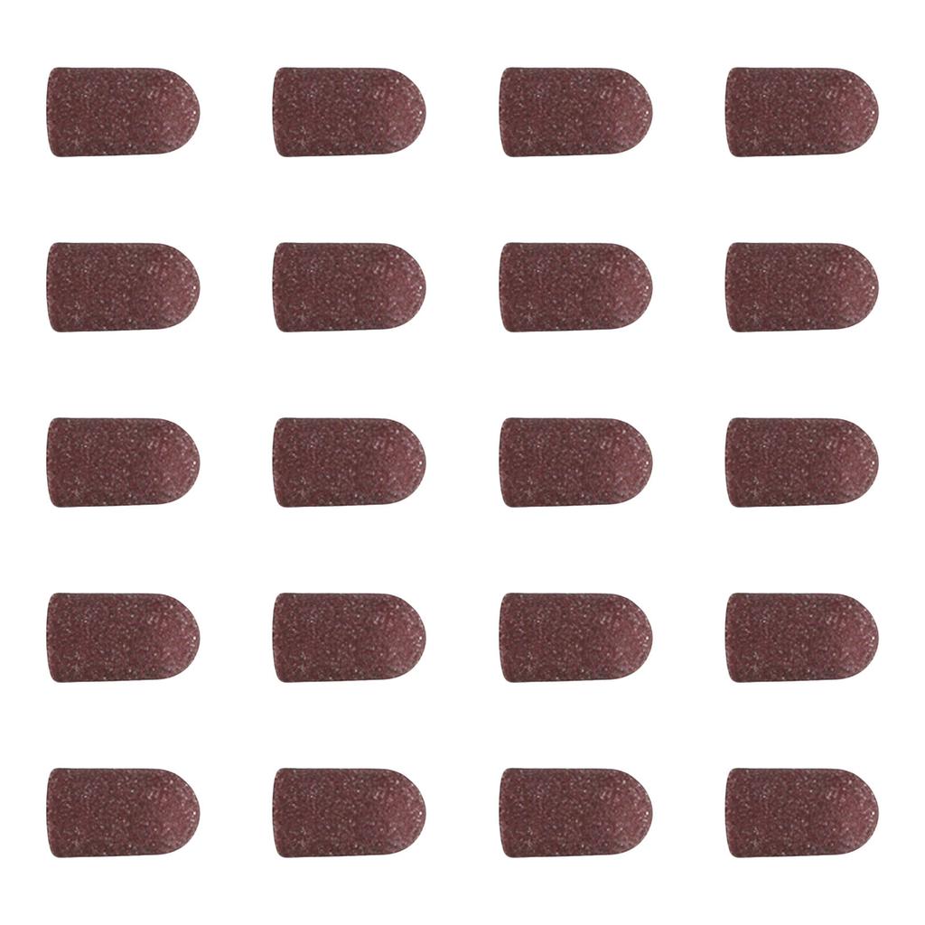 20 Pezzi Cappucci Abrasivi Traspiranti Grana 80-180 Pratiche Manichette in Grafite Per Manicure Pedicure e Cura dei Piedi