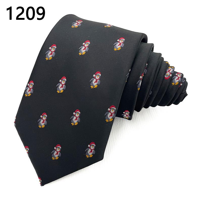 Luxury Men's Jacquard Christmas Tie - High-end Polyester Fashion