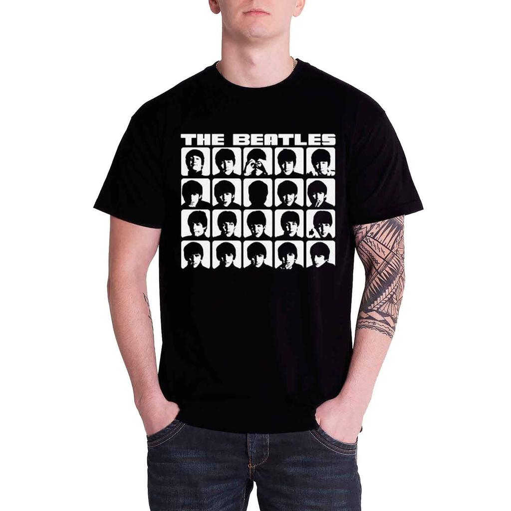 The Beatles Unisex Tričko pre dospelých s tvárami z filmu Hard Day's Night