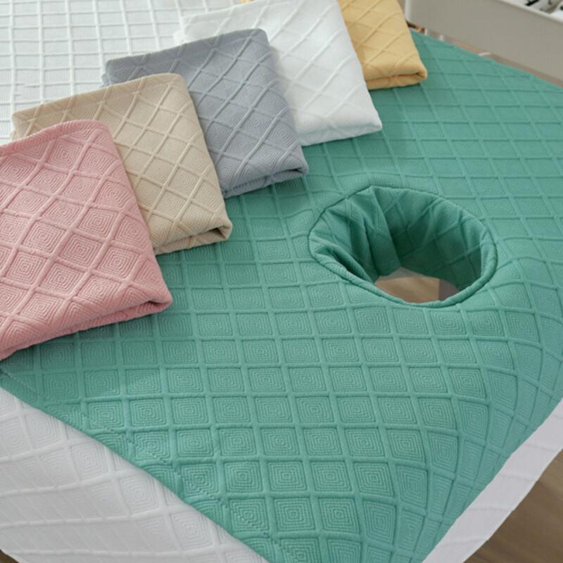 1PC Beauty Salon Bed Sheets with Face Hole Skin-friendly Spa Massage Table Covers Face Towels Set Salon Barbershop Decoration