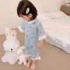 Little Girls Sweet Princess Cartoon Print Summer Thin Sleep Dress Kids Home Nightgown