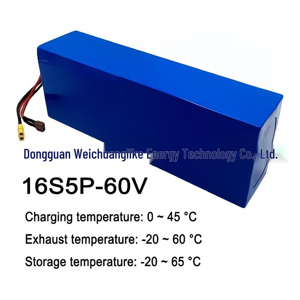 60V 25000mAh 16S5P Lithium-ion Battery Pack for Electric Scooters with Built-in BMS