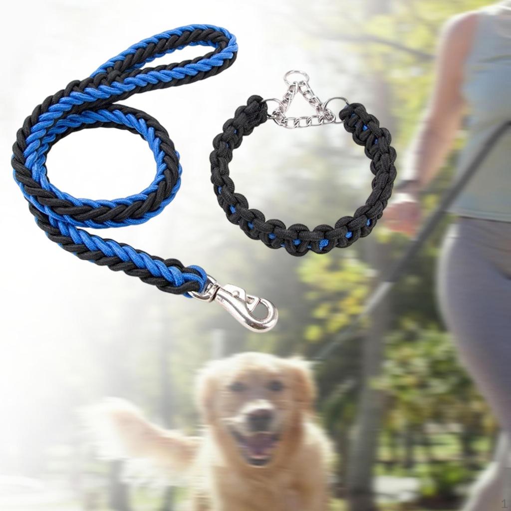 Braided Dog Leash Convenient Nylon Rope Portable for Cycling Jogging Hiking Outdoor