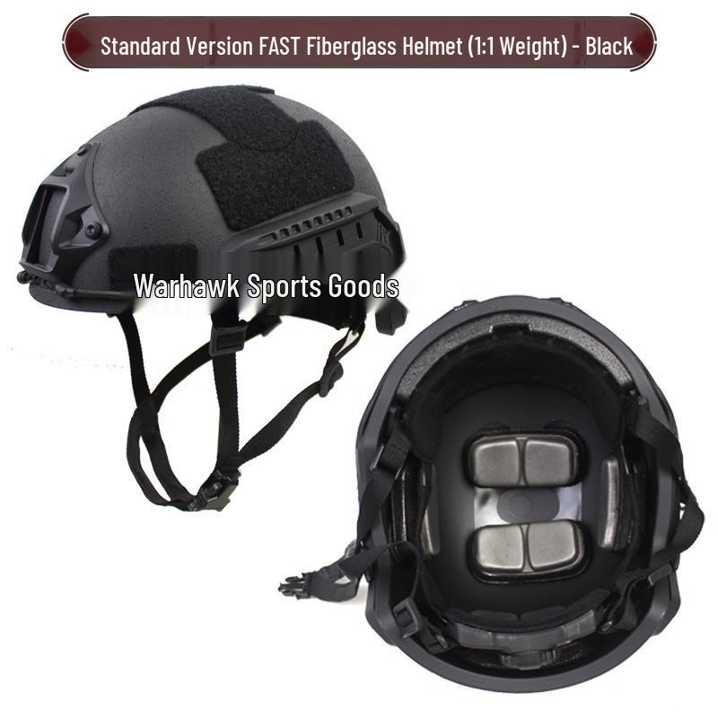 

Зарубежный CE-сертифицированный стекловолоконный шлем FAST: 1.5 кг Снаряжение для подавления беспорядков и тренировок One Size