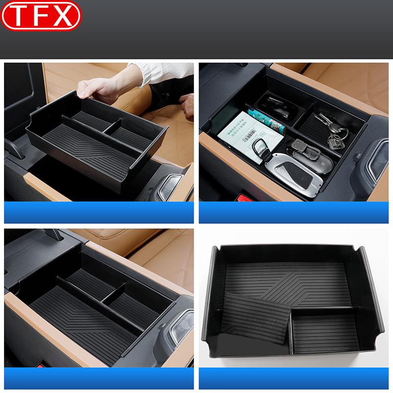 For Geely Galaxy Starship 7 EM-i 2024 2025 Car Armrest Box Storage Box Center Console Lower Layered Storage Box Auto Accessories