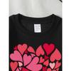 European Sizes Girls' Crew Neck Sweatshirt with Heart Pattern Love Design In Red Pink, Soft Cozy Pullover, Warm Casual for Autumn & Winter.