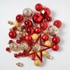 50Pcs Shatterproof Christmas Ornament Set With Plastic Tree Toppers Star For Indoor Outdoors Holiday Decorations