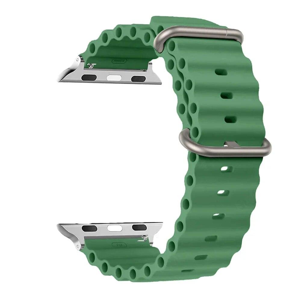 Luksusrem for Apple watch ultra band 49 mm 44 mm 45 mm 41 mm 40 mm 38 mm 44 45 mm 1:1 Originalt havbelte iWatch series 9 8 7 se bånd