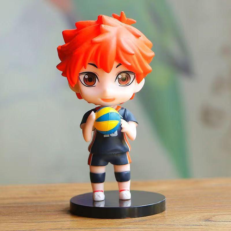 8 Haikyuu!! Tooru Oikawa models and 7 Q-version figurines from Douluo Continent for cake toppers or car dashboard ornaments.