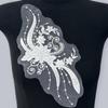 Stage Performance Costume Accessories White Three-Dimensional Sequins Embroidery Lace Diy Accessories Flower Decals