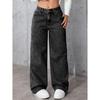 Chic Loose Fit Wide Leg Denim Jeans for Women High Waist Flattering Pants Vintage Style Baggy Jeans Streetwear Outfit