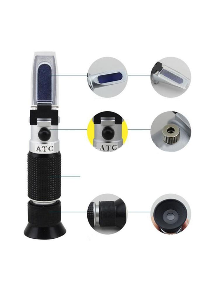Tragbares Brix-Refraktometer, Hand-Zuckergehaltsmessgerät für Fruchtsaftsuppen, Flüssigkeitsindex-Ester-Messgerät