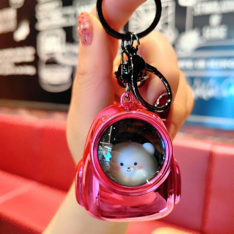 Luminous Cartoon Bear Night Light Keychain - Cute Atmosphere Pendant Gift