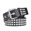 Geponste Riem voor Mannen en American Bling Stijlvol [NGGNKAA] Vrouwen, Punk, Jeans, Y2K, Casual, Streetwear, Bling, 115cm, Zwart, Opvallend, Woon-werkverkeer,