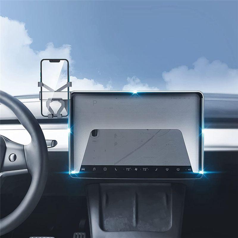 Cellphone Mount For Tesla Model 3 Model Y, Dashboard Phone Holder Stand 360° Rotation Adjustable Accessories
