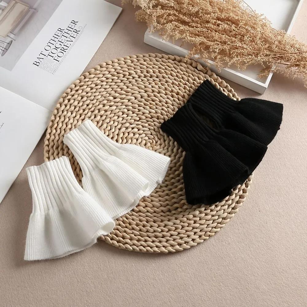 1 Pair Oversleeve Detachable Sleeves for Woman Black/White Elastic Comfortable Sleeve Autumn Spring Warm Sleeves White Black New
