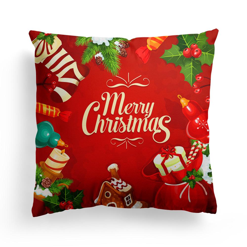 New Christmas Pillowcase Home Sofa Pillow Holiday Cushion Cover Pillow