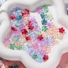 20 Stück/Los Bunte Sakura-Blüten-Lampwork-Perlenkappen Glas-Abstandshalterperlen für Schmuckherstellung DIY Haarnadelzubehör