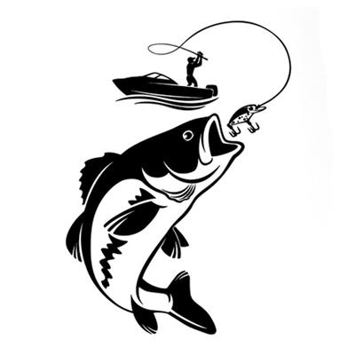 Interessanter Fischen-Fischer-Hobby-Fisch-Boot-Autoaufkleber-Vinylaufkleber