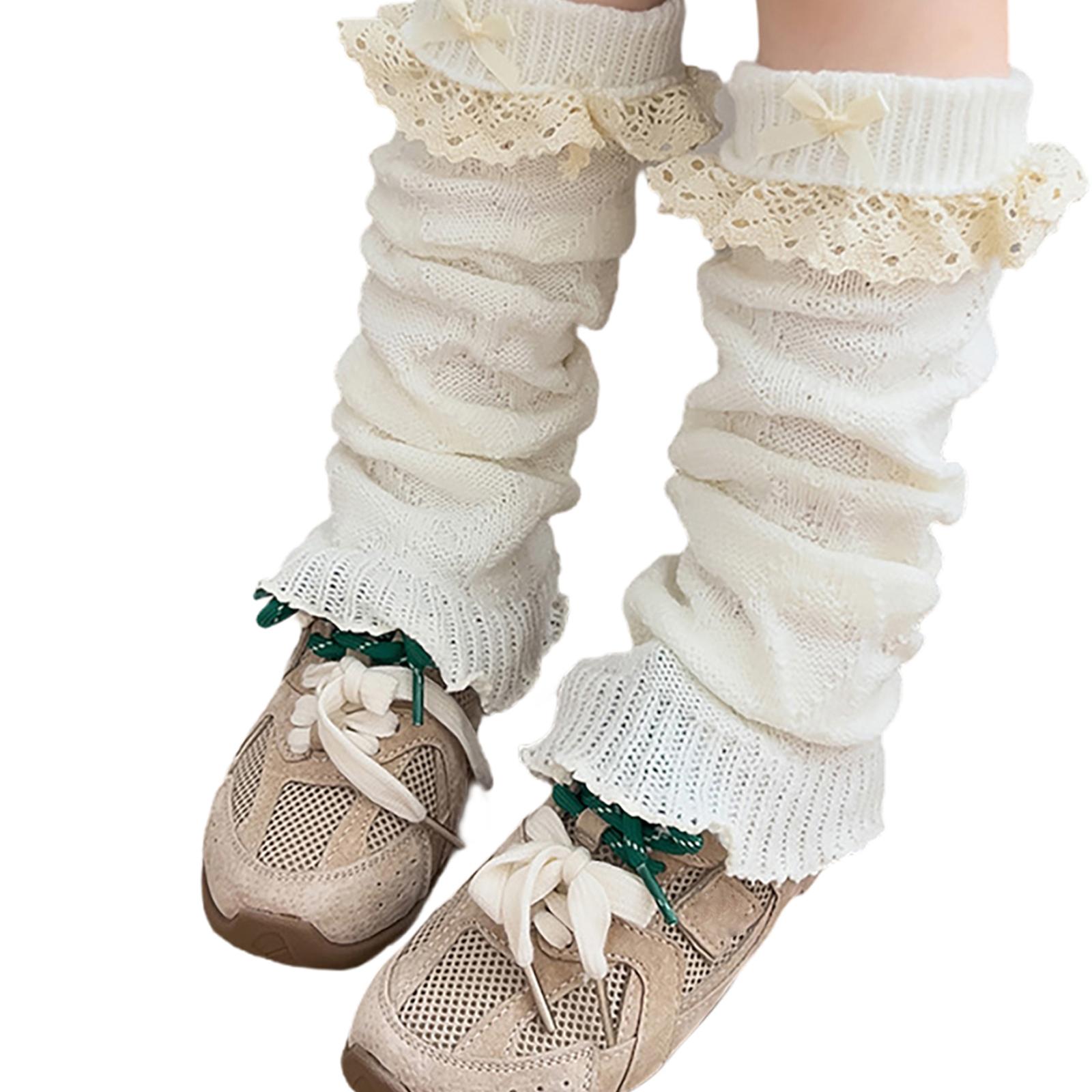

Гетры ручной работы крючком кружевные носки с бантом для маленькой девочки свободные носки дышащие теплые леггинсы милый чехол для ног B