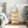 VidaXL Bedside Table Corona 35x32.5x58 Cm Solid Pine Wood, Bedside Cabinet, Side Table, Bed Cabinet, Cabinet 4005653