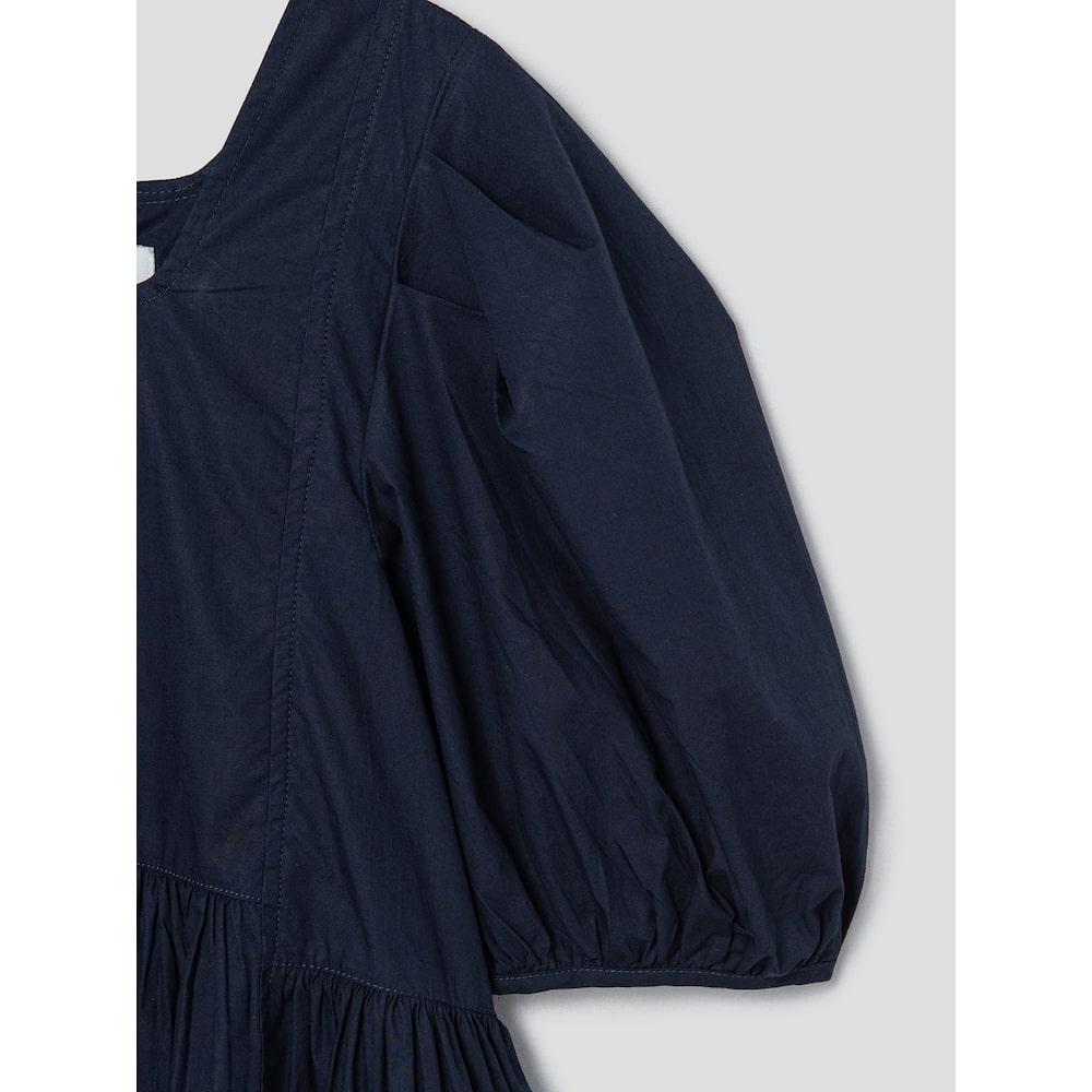 8SECONDS Cotton Puff Sleeve Mini Dress Navy