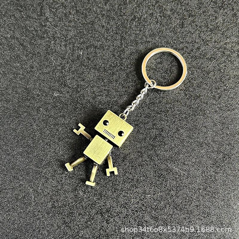 Unisex Trendy Titanium Steel Robot Necklace & Keychain Pendant - Hip Hop Style