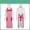 Costume Cosplay Halloween Set Chef Hat Striped Apron Role Play Themed Events