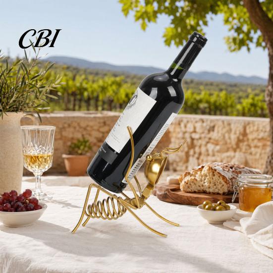 Creative Insect Wine Rack Metal Ant Rack, Freestanding Bottle Holder, Stable Retro Artistic Display Art Ornament Red Stand, for Home Kitchen Bar Decor