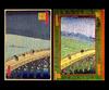 Mouse Pad of Hiroshige Utagawa and Van Hundred Famous Views of Shower At Great Bridge Photopad Gogh's "One Edo Atake" (Ukiyo-e Series)