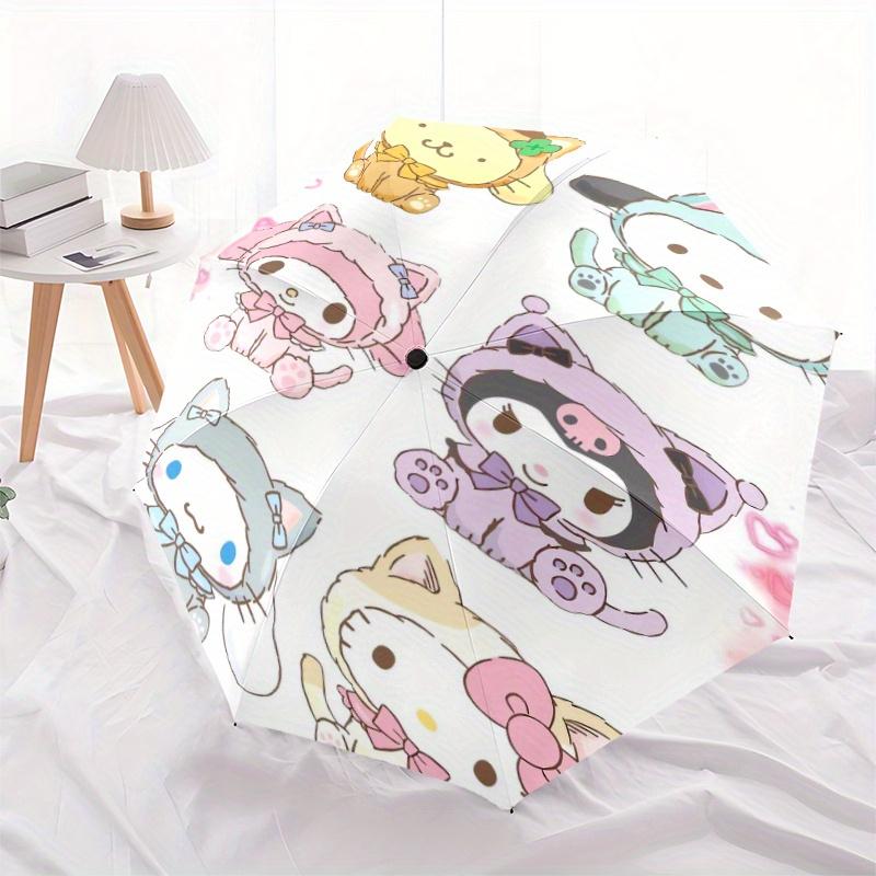 Cat Series Sanrio Characters Automatic Opening and Closing Folding - A Good Choice for Gifts, Fashionable and Convenient Umbrella With Cute Cartoon Ch