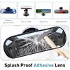 Rear View Mirror, 8.66" x 2.56" HD Clear Car Interior Suction Cup Mirror, 360 Degrees Rotatable Adjustable Rearview Mirror, Universal for Most Cars,