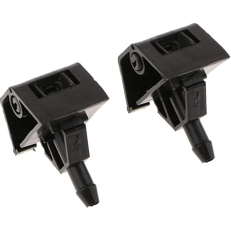 Windshield Washer Nozzle Wiper Sprayer (Black) (2 pcs)