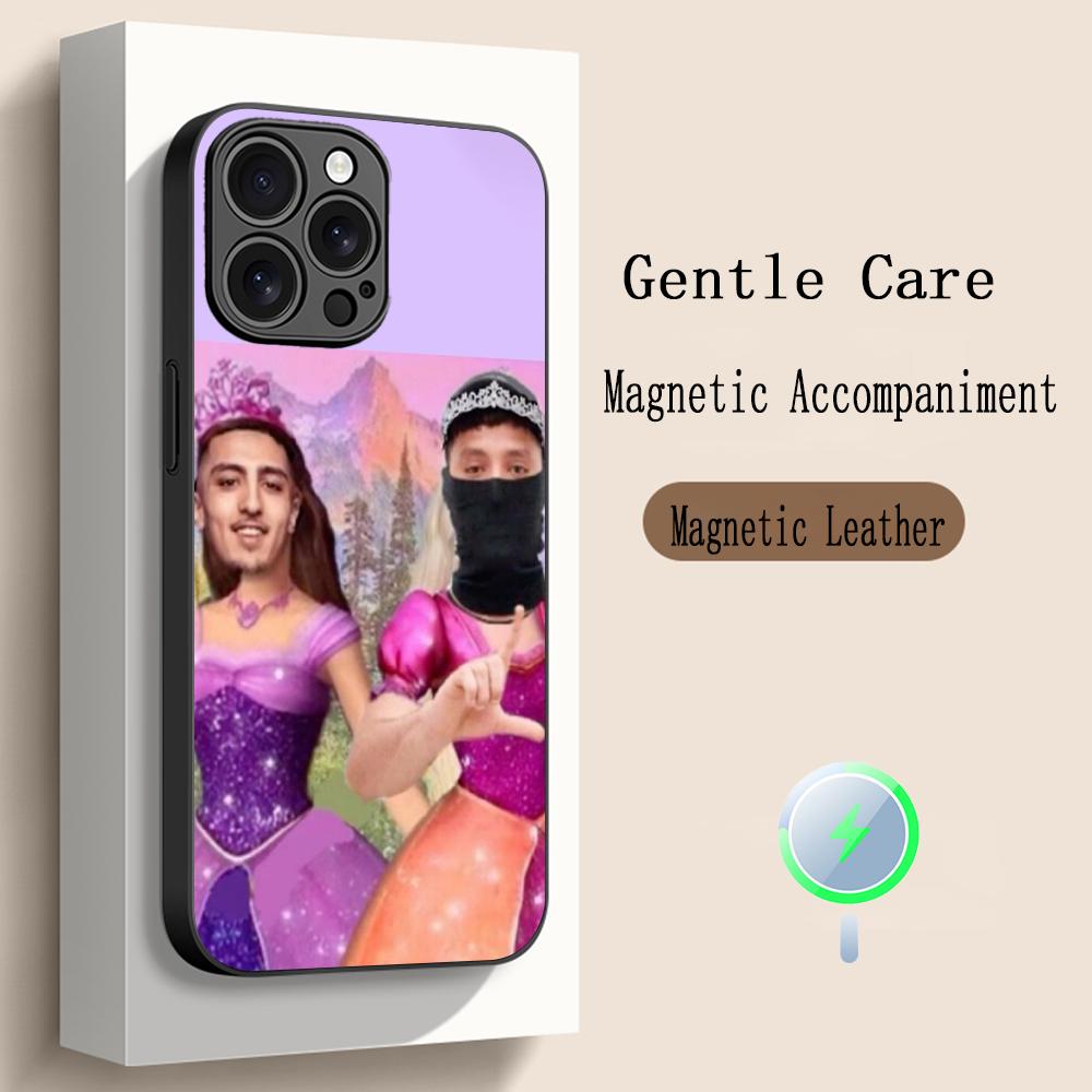 Hot Singer Morad Pattern Design Phone Case For iPhone 16 15 14 13 12 11 Plus Pro Max  High-end Luxury Magsafe Sheepskin