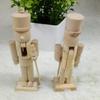 6Pcs Christmas Wooden Unfinished Nutcracker Figurines DIY Blank Unpainted Nutcracker Puppet Walnut Soldier Ornament Decor New