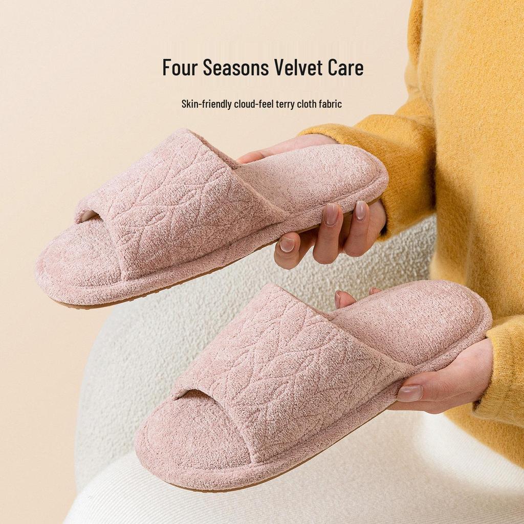 Breathable Non-Slip Indoor Slippers for Men & Women - Soft, Silent, Sweat-Absorbing, Perfect for Spring and Autumn