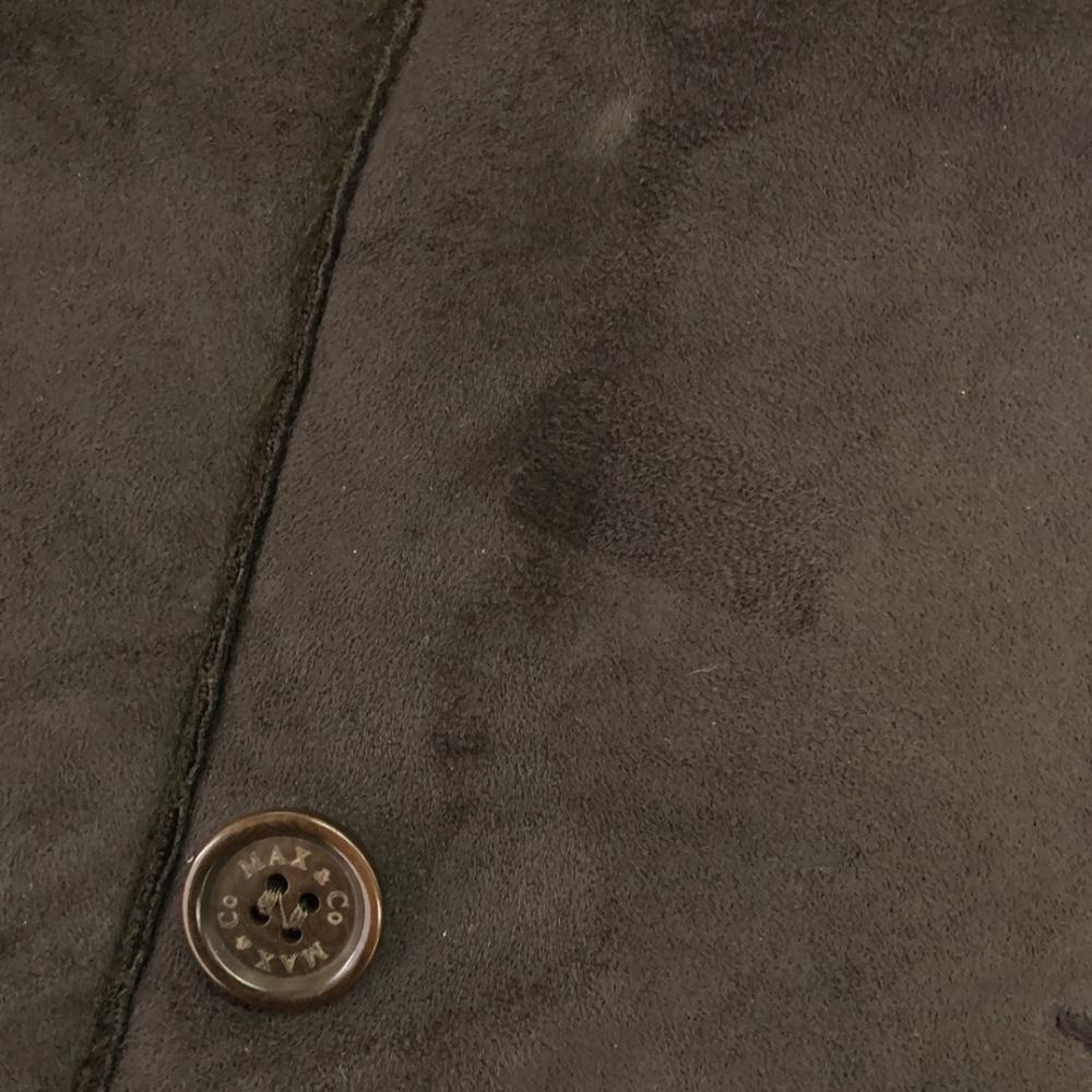 MAX&CO made in Italy Hooded Mouton jacket 42 Brown Back fleece Women Used