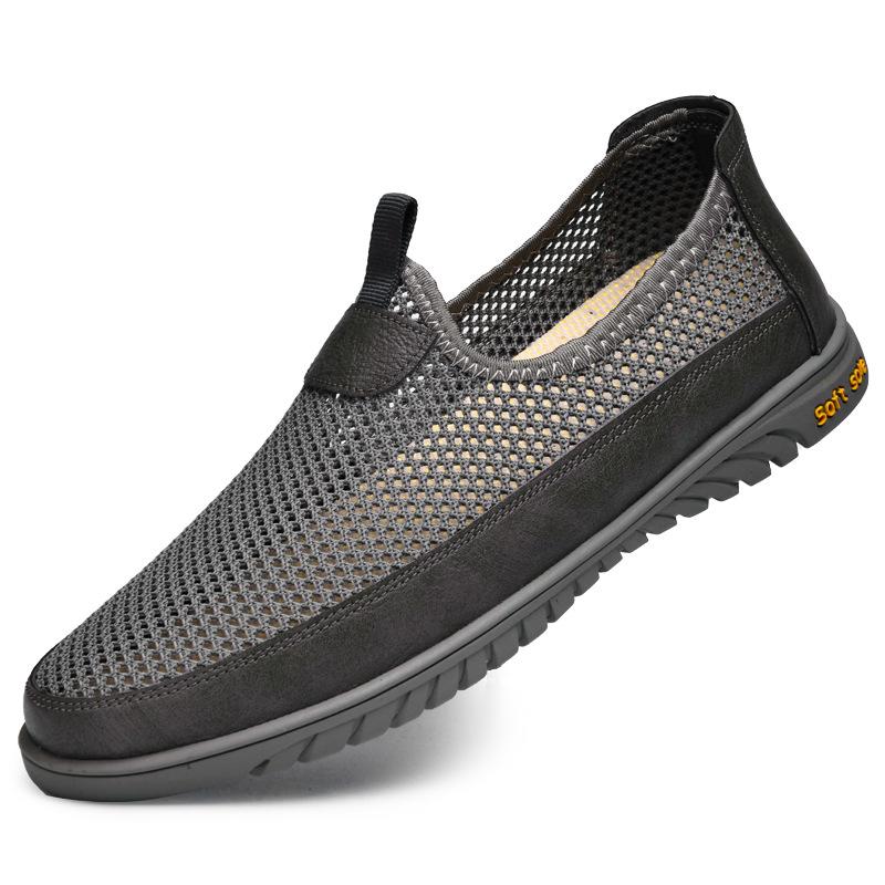 Mesh Shoes Men's Breathable Thin Mesh Casual Sports One Pedal Lazy Versatile Trendy Shoes