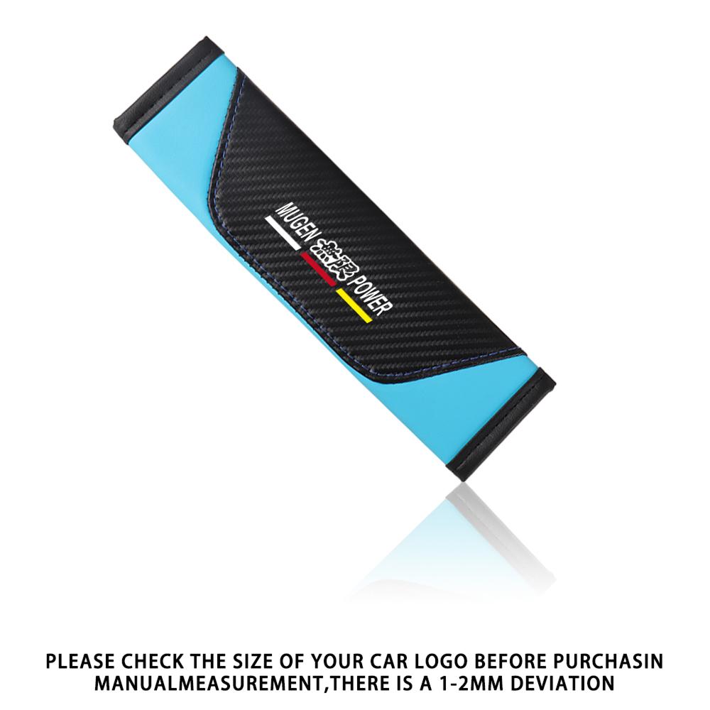 2pcs Car Seat Belt Cover Safety Belt Shoulder Pads Protector Cover Breathable for Honda Type R Type S VTEC DOHC Modulo Vezel Si OT9