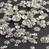 Couleur Argent Antique 50/100 pièces Caps de Perles Fleurs Pour Fournitures de Fabrication de Bijoux Convient aux Bracelets DIY Pendentif Accessoires Bohèmes Connecteur