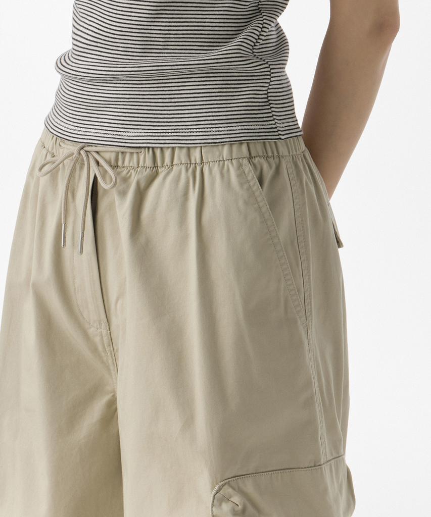 MUSINSA STANDARD WOMAN Women'S Cotton Parachute Cargo Pants [Light Beige]